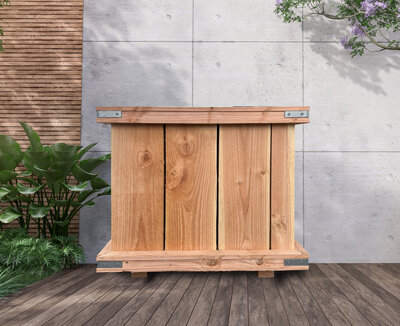 Hardhouten bak - afmeting 60x60x50 cm